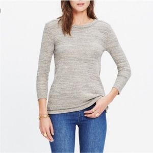 Madewell Side Button Thermal Waffle Tee Shirt